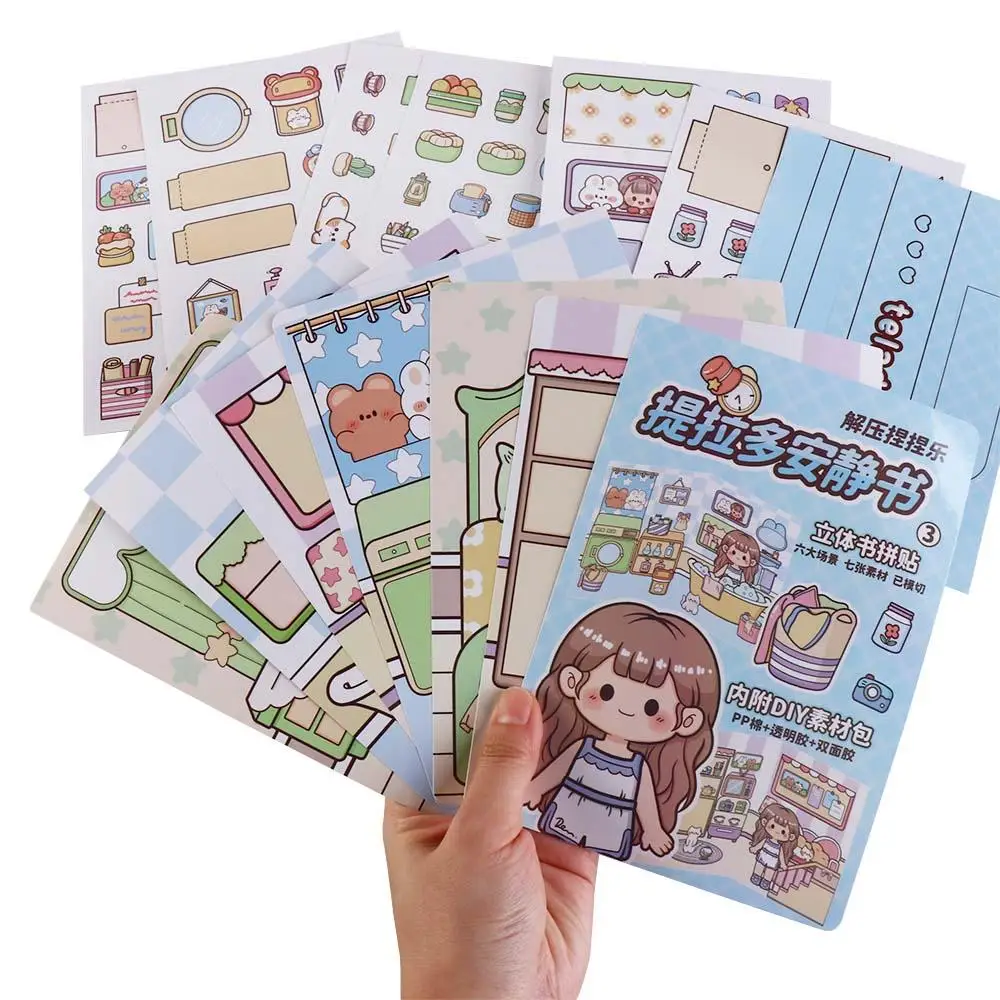 

Sticker Book Pinch Music Quiet Book Hand Ledger Anime Paper Telado Busy Book Cartoon Activity Books DIY