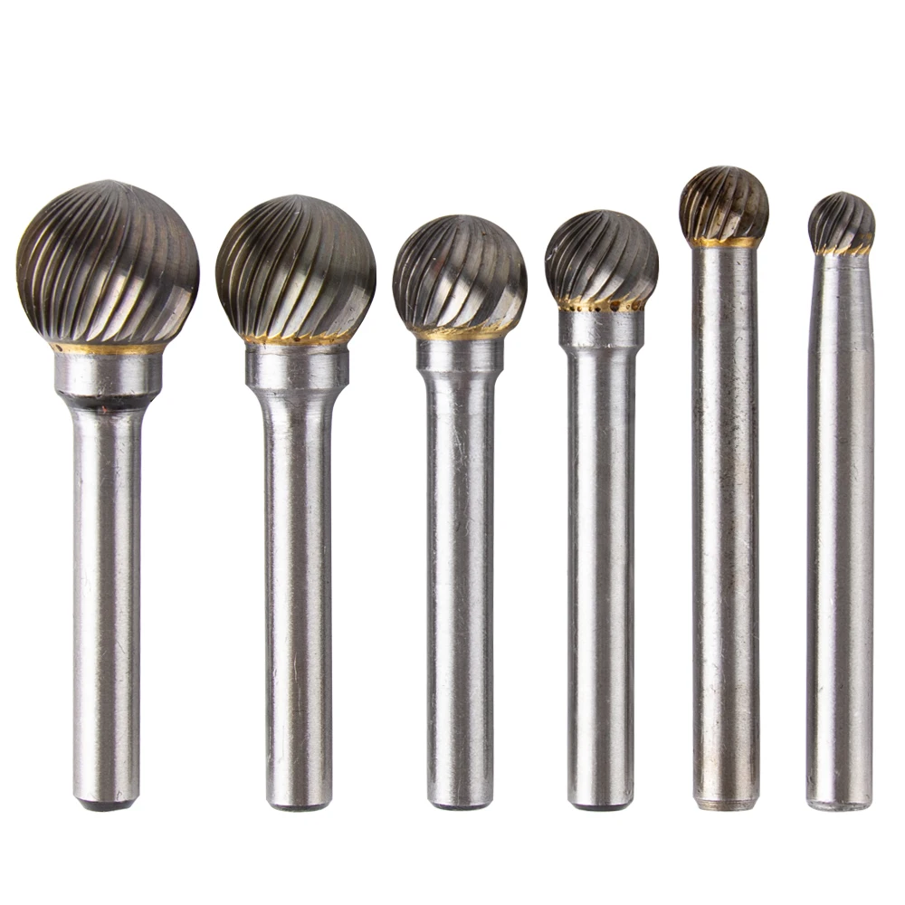 

D Conical Head Carbide Grinding Head 1PC Wood Carving Tungsten Steel Rotary Boring Cutter Abrasive Tools DType File Milling Cutt