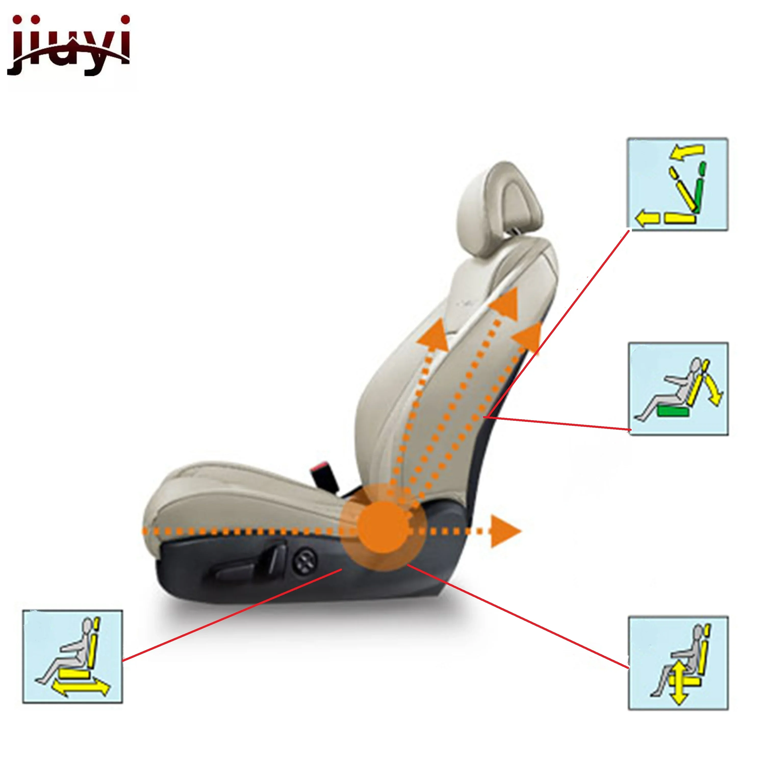 Ventilated and heated car seats with semiconductor