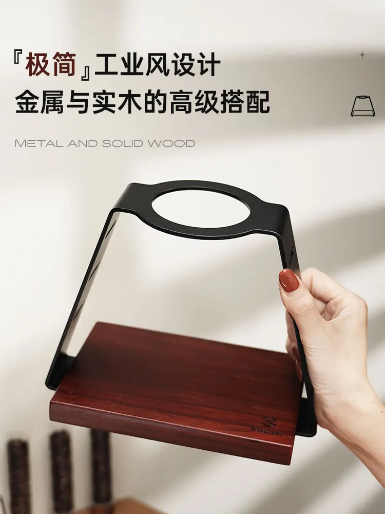 

STARESSO Holder Coffee Stand Tailored For Mirage Sp300 Plus Coffee Maker Constructed From High-Grade Carbon Steel Red Sandalwood