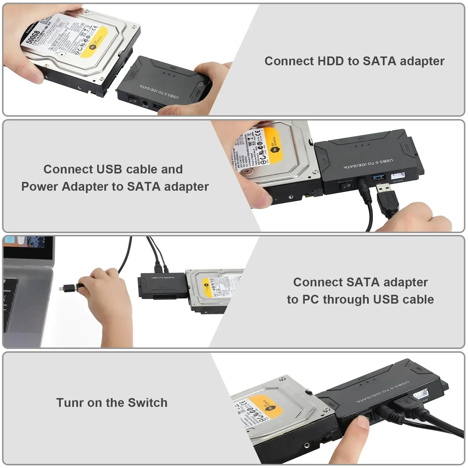 Universal USB 3.0 to SATA/IDE Hard Drive Adapter Converter Cable