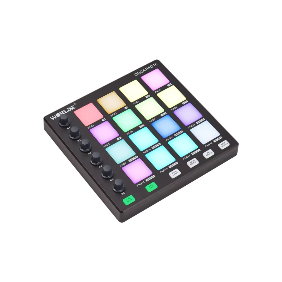 Worlde Orca Pad16 Mini Usb Midi Controller Keyboard DJ Music Audio