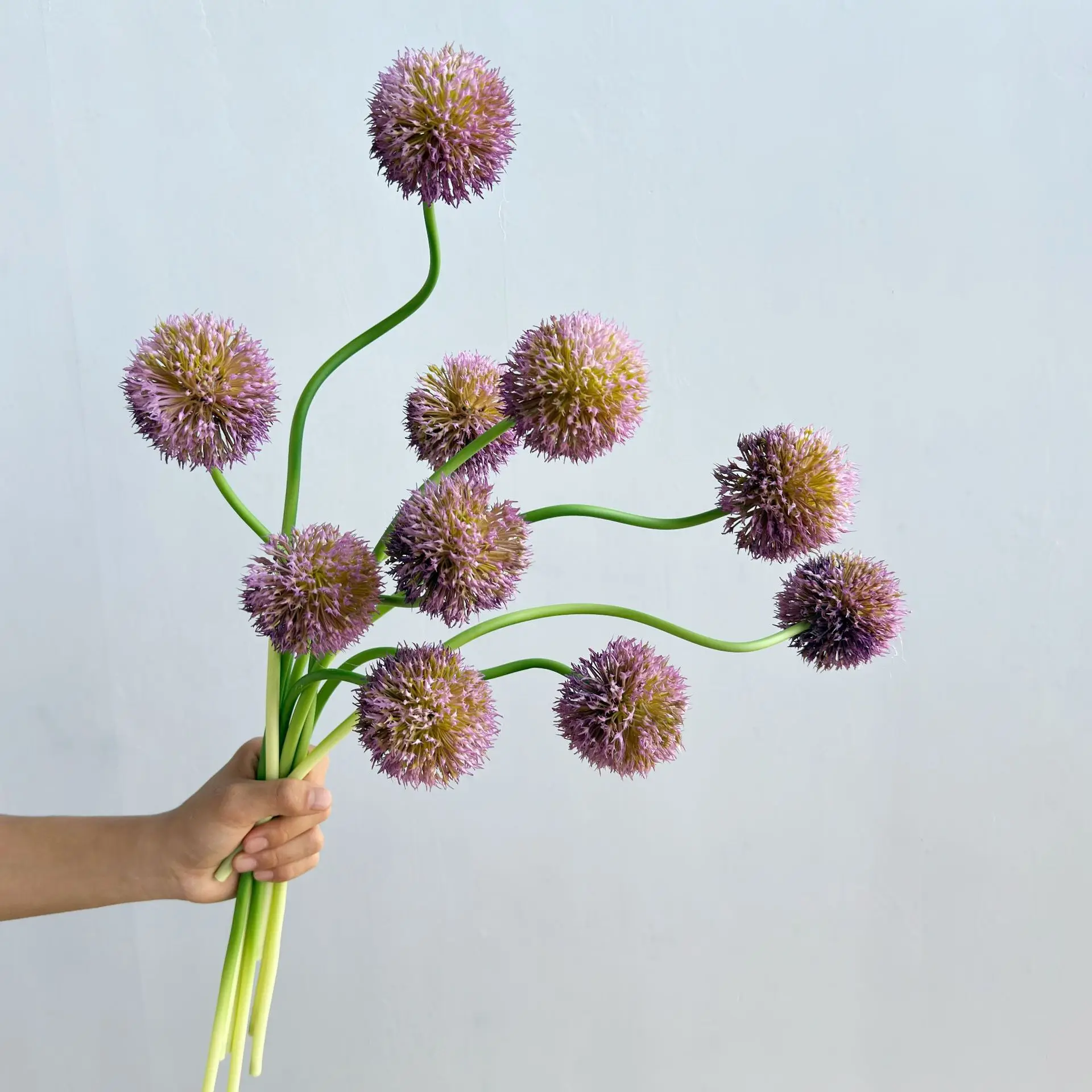 10 Stück Künstliche Plastikblumen Zwiebelkugeln Heimdekoration Zwiebelblumen Brautstrauß Hochzeitsdekoration Party Fotografie-Requisiten