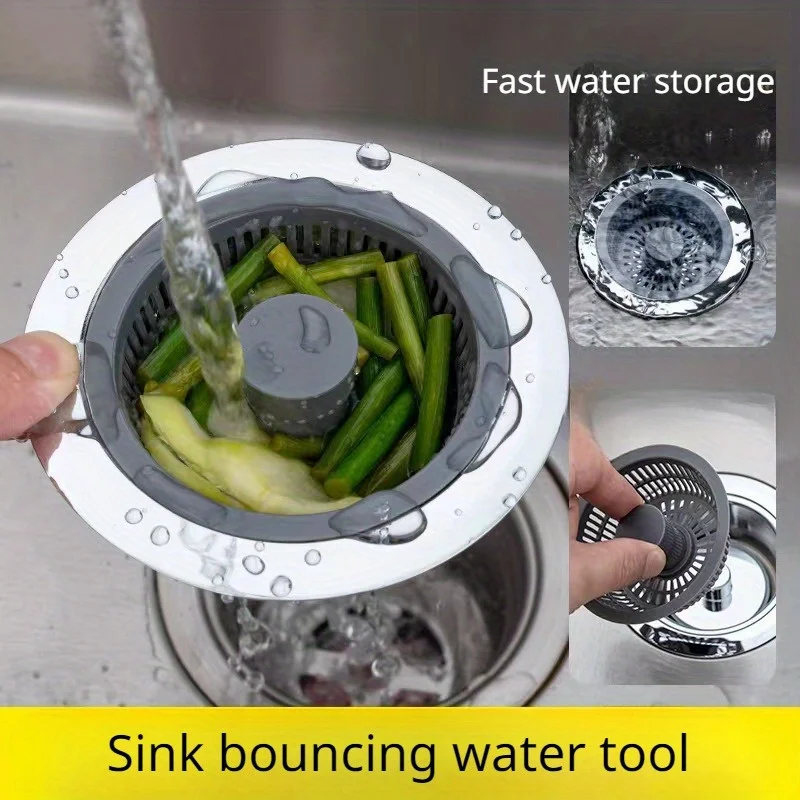 Kitchen water storage press and bounce filter 1/3pcs sink accessories For odor prevention Thickened kitchen sink accessories