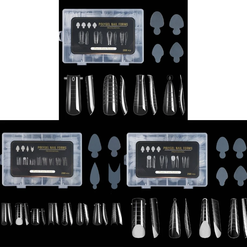 

Gel Mold French Tips Drawing Guide Stickers Extension Forms Set