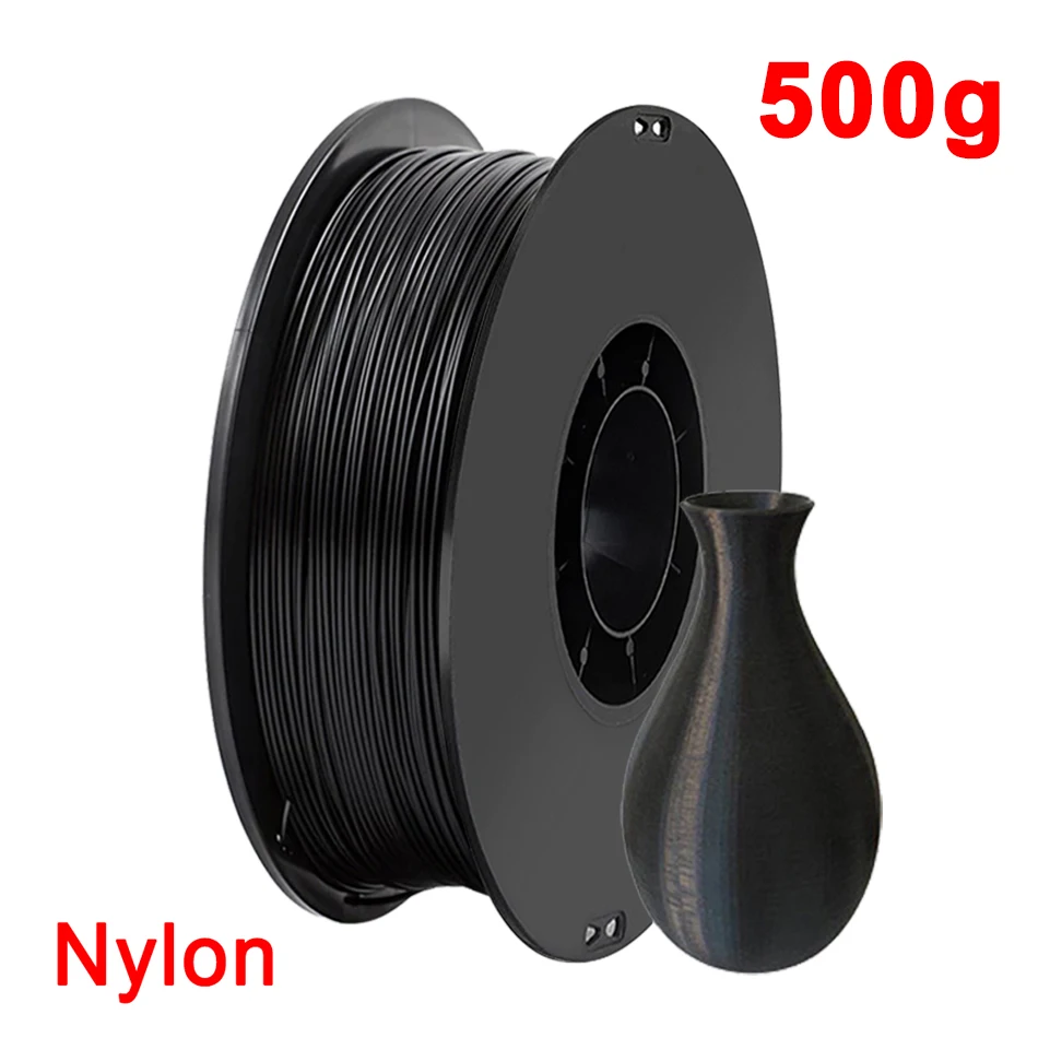 Premium White Nylon 3D Printer Filament - High Tensile Strength & Flexibility, Available in Multiple Weights