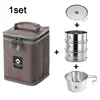 CAMPINGMOON S362 Outdoor Camping Picnic Steamer Picnic Portable Bowl and Pot Partition Steam Drawer Titanium Pot Campsite 2