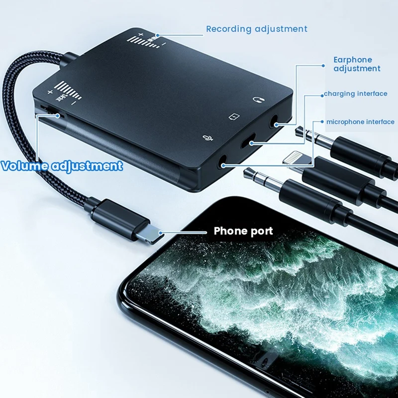 Live broadcast No. 1 applies to Apple Type-C Line PK no noise Xiaomi Huawei mobile phone sound card live converter