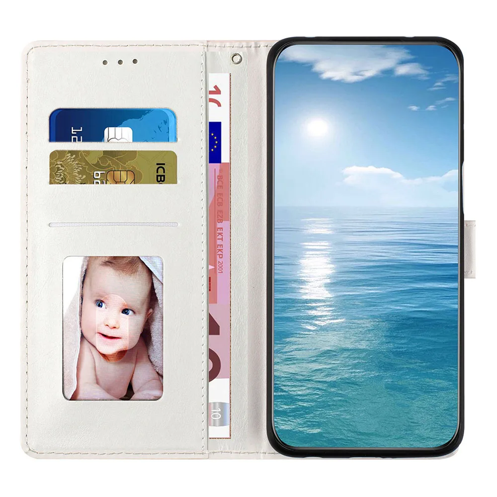 Charming Flower Butterfly Pattern Wallet Flip Phone Case