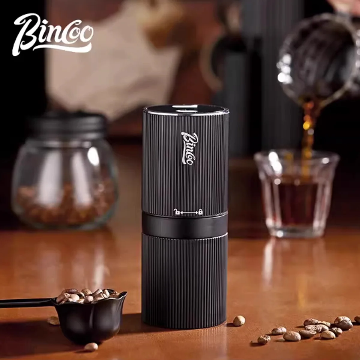 مطحنة قهوة كهربائية محمولة من Bincoo، مطحنة قهوة ا...
