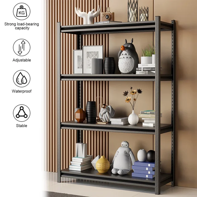 Étagères de rangement à 4 niveaux, étagère métallique réglable, unité d'étagère de Garage robuste, étagères de rangement pour entrepôt et balcon 3
