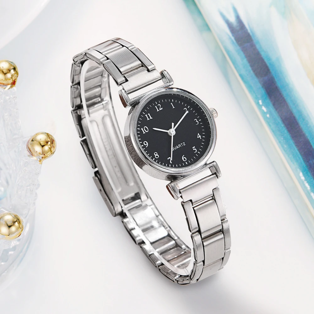 Fashion Women Watches Small Arabic Dial Steel Band Ladies Quartz Watch 2