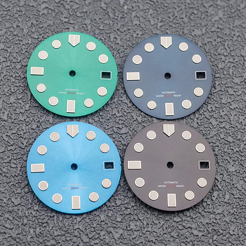 Nh35 Dial Seiko Green Luminous Watch Dial Adatto A 7 S26 Nh35 Nh36 Movement Skx007 Srpd Tonno Monster Abalone Turtle Watch Case