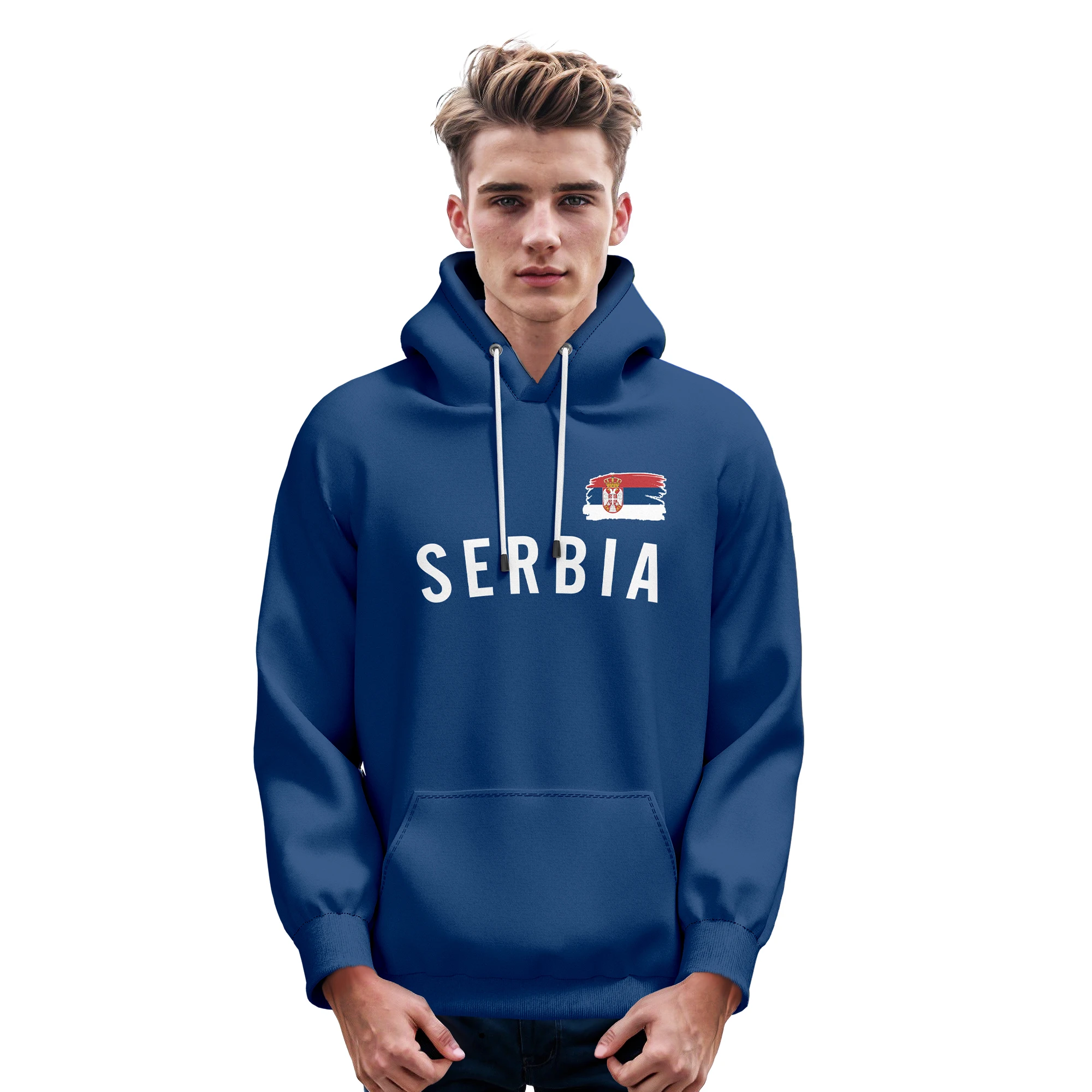 Serbia Basketball Hoodie Training Top Men Women Youth Pullover Sweatshirts Print Name Number Sportswear Fans Gift