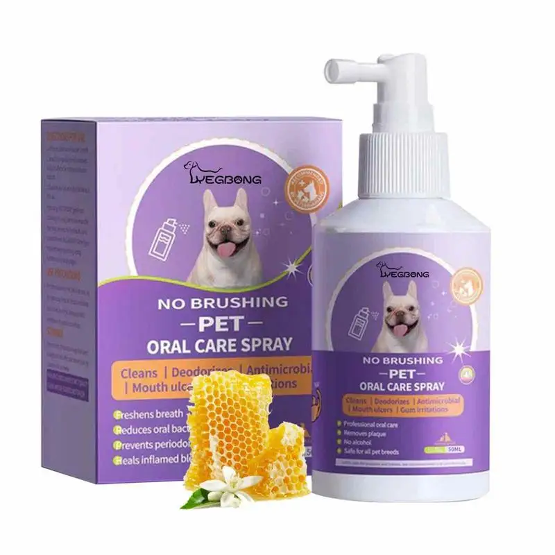 

Cat Breath Freshener Dog Teeth Cleaning Spray 50ml Pet Oral Spray Effective Oral Cleanse Spray For Clean Teeth For Pets And Cats