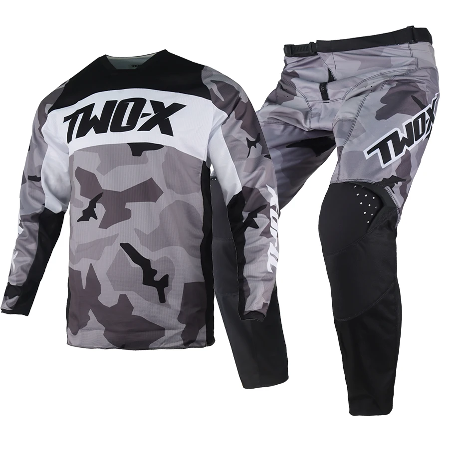 NEW Two-x 180 Bnkr Gear Set Motocross Racing Jersey Pants MX BMX Dirt Bike Kits Street Moto Offroad Suit Mens