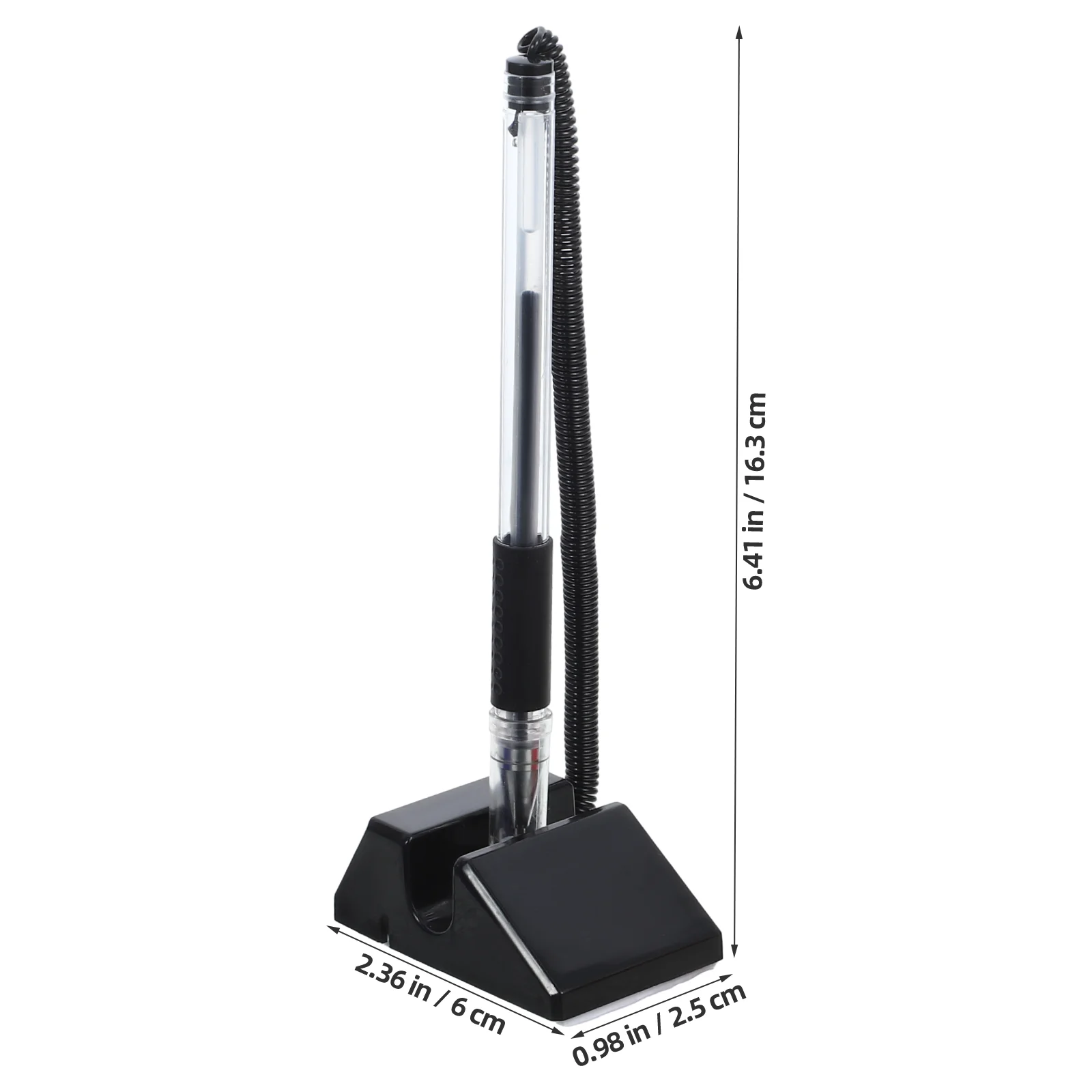 3 Pcs Office Pen Anti-theft with Stand Security Gel Ink Pens Counter for Bank Desk Reception Desktop 3