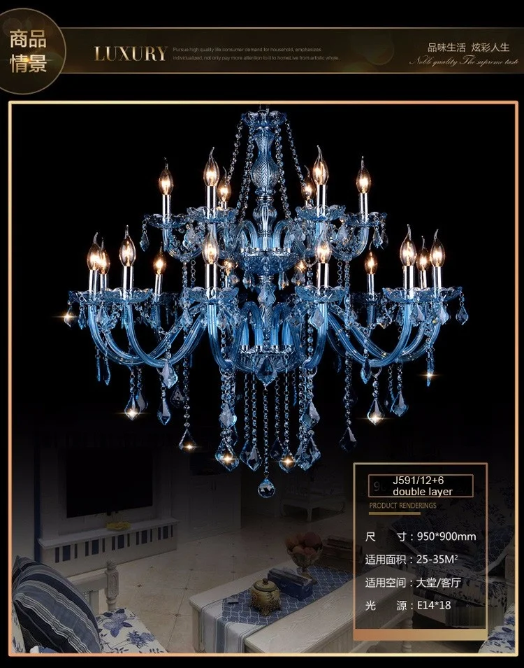 orb chandelier Blue K9 Crystal Chandelier Lustre Crystal Chandeliers Lustres De Cristal Chandelier LED Without Lampshade Light Bule dining room lights