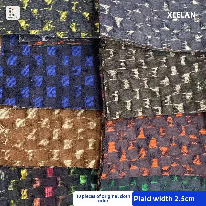Washed Denim Fabric No Stretch Floral Embroidery for Shoes Caps Clothing Jeans Material Cotton Fabric for Men Women Children