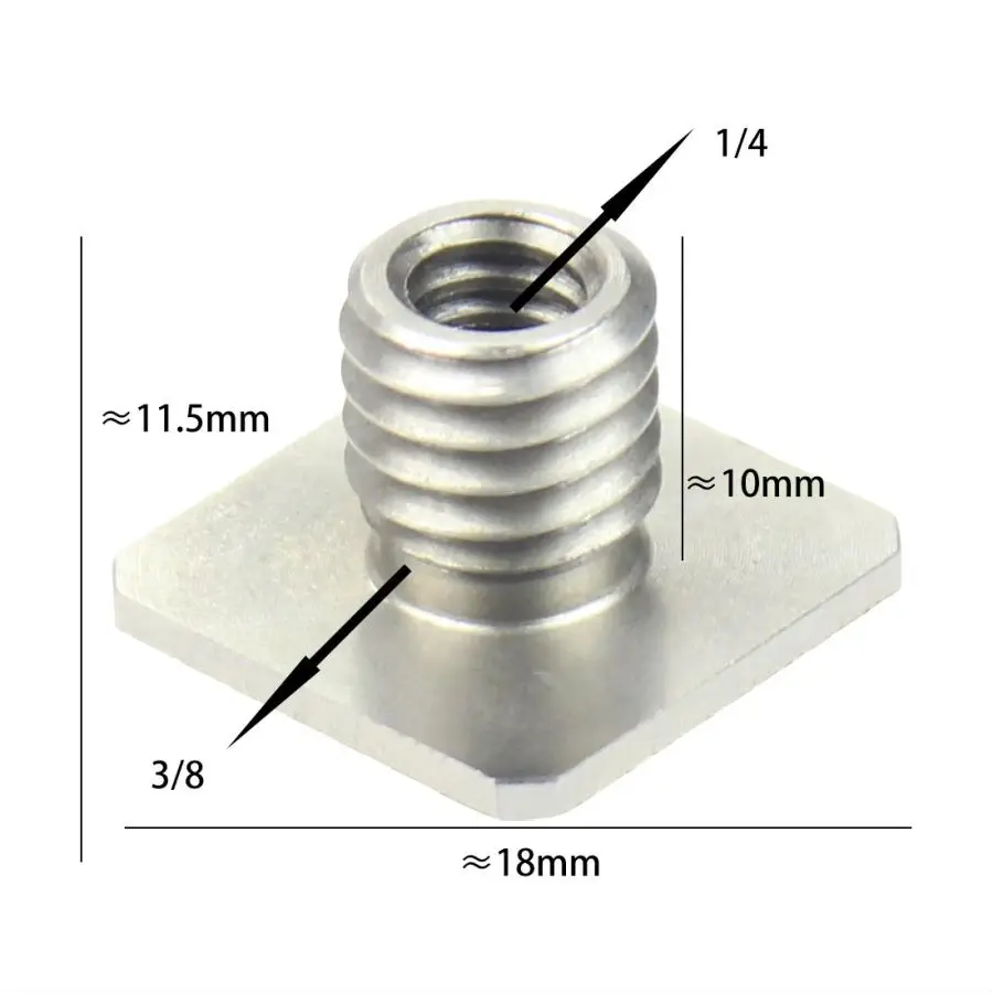 Versatile Stainless Steel Cold Shoe Mount Adapter