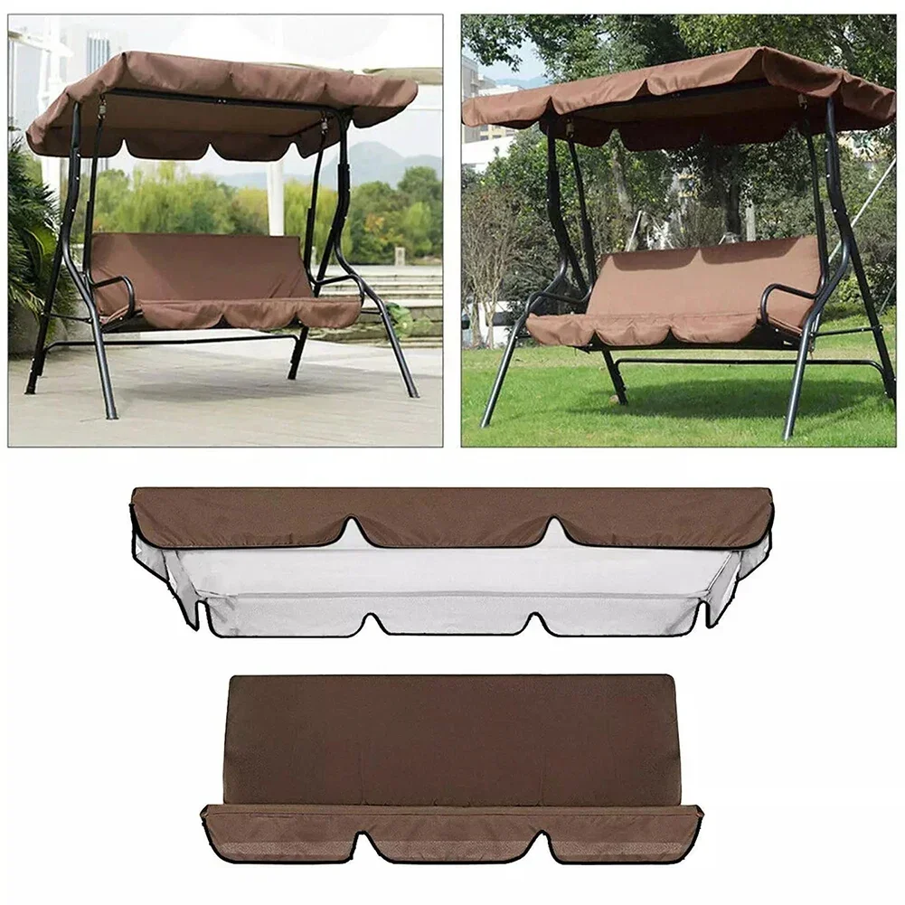 Waterproof Swing Canopy And Chair Covers Set For 3 Pedestal Garden Swings Long Lasting Protection From Rain And Sun