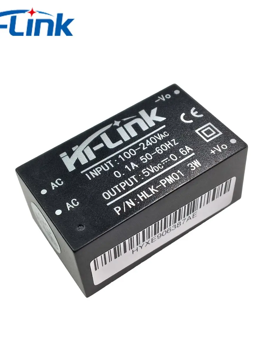 오리지널 하이 링크 AC DC 미니 전원 공급 장치 모듈, 220V 절연 HLK-PM01, 5V, 3W, 로트당 10 개, 무료 배송