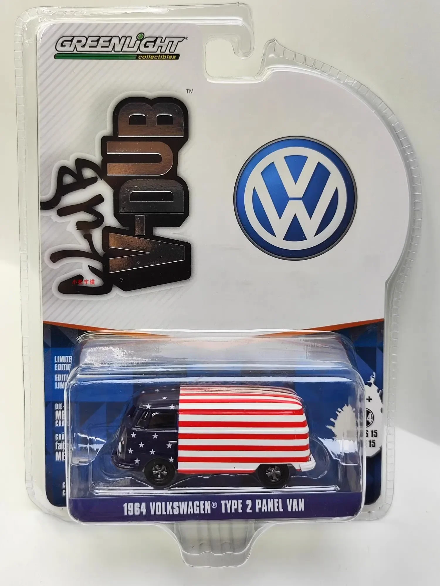 1:64 1964 Volkswagen Type 2 Panel Van Diecast Metal Alloy Model Car Toys For Gift Collection