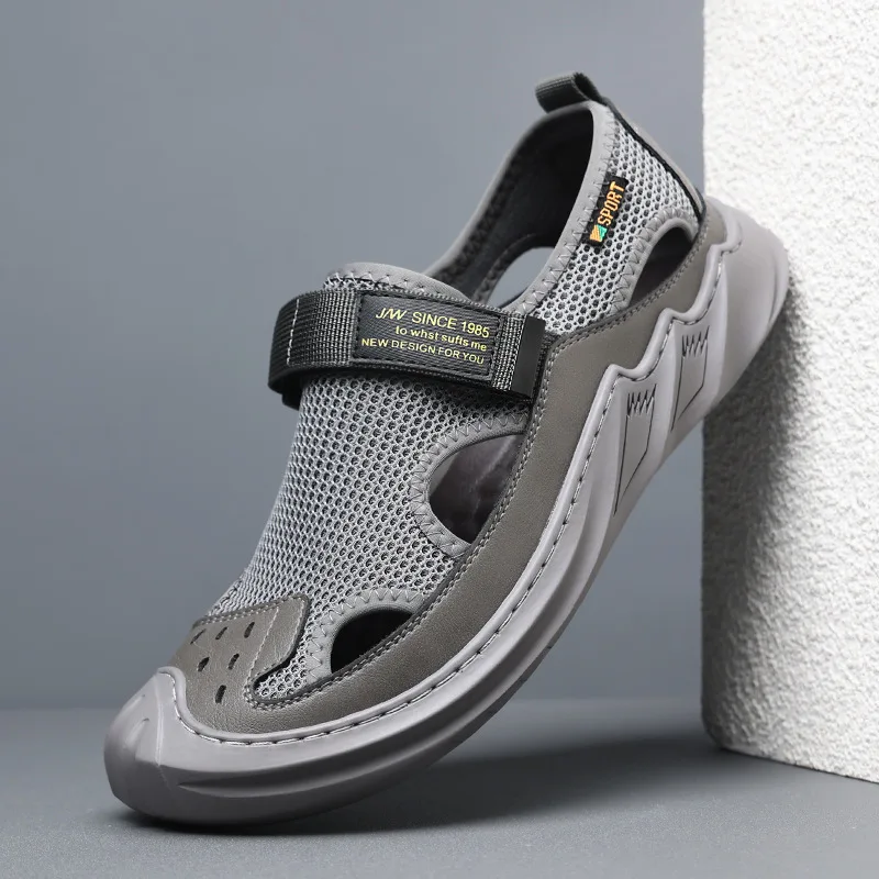 Summer Men Sandals Mesh Breathable Man Sneakers Mesh Casual Shoes Men Sneakers 2024 Men's Flats Outdoor Walking Shoes Size