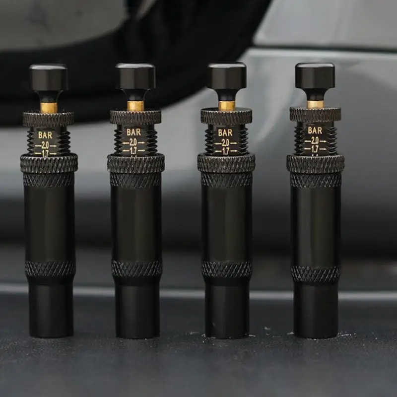 4pcs Off Road Tire Deflator Valve Kit Auto-Stop Tire Deflators 10-30 PSI Screw-on Tyre Air Down Tool for auto Tire Inflator Tool