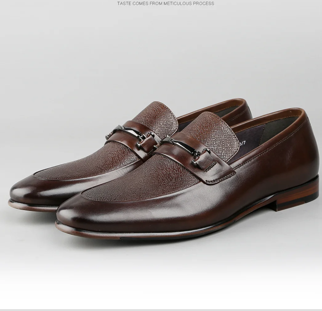 Neue echtes leder business, casual leder schuhe,, mode eine fuß fuß fuß fuß müßiggänger, männer schuhe atmungsaktiv singl – Detail 8
