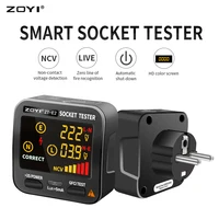 E2 E4E10 Digital Socket Tester Pro Voltage Test Smart Detector Large display EU US UK Plug Ground Zero Line Polarity Phase Check 1