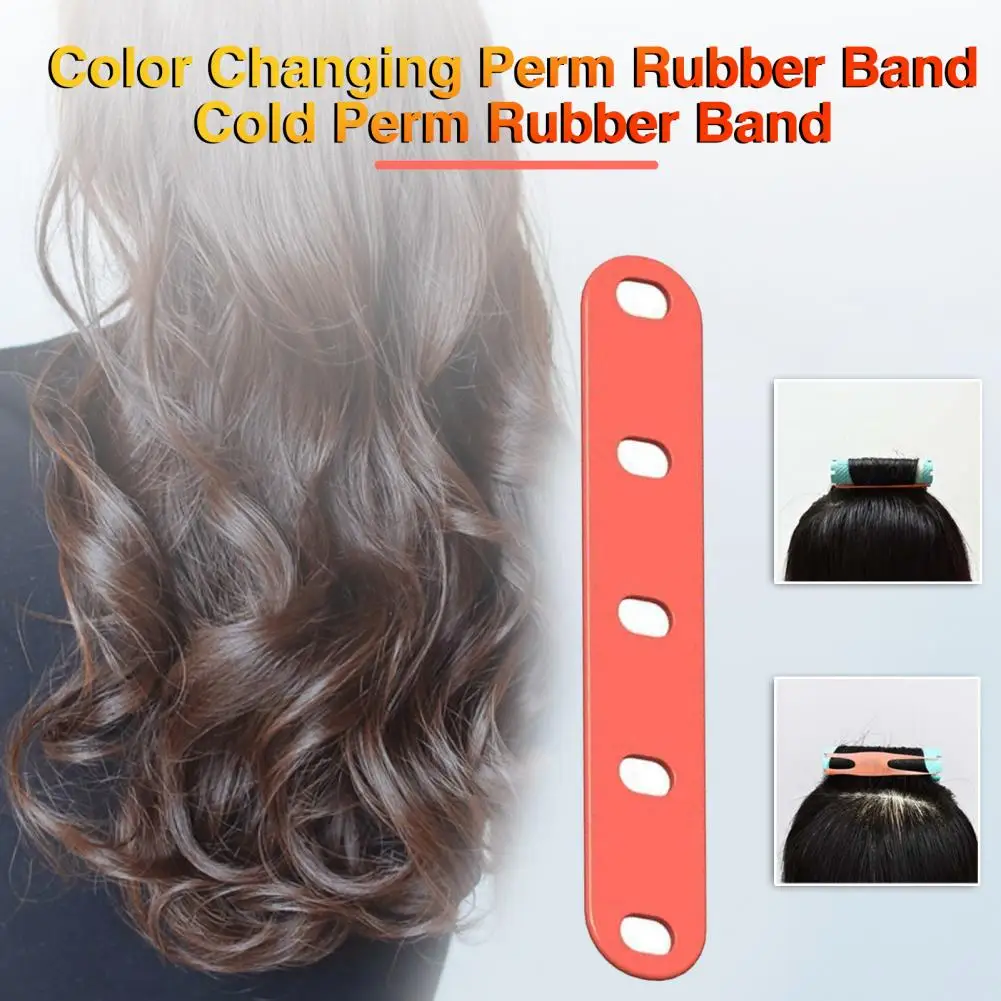 Description Picture 3 of itemTraceless Perm Rubber Band Color Changing Hair Rollers for Perm Styling 20pcs Traceless Rubber Bands for Wave Rods for Barber