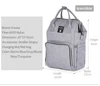 INSULAR Infant Nappy Backpack Mummy Shoulders Package Toddler Diaper Bags Baby Multi-functional Travel Packet Waterproof Outdoor 6