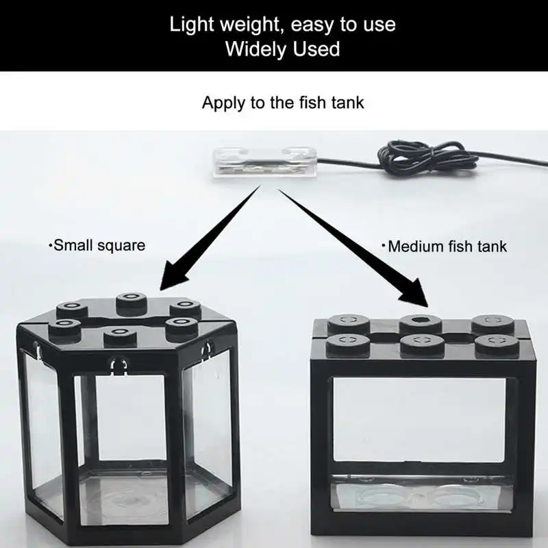 Portable Split LED Lights with Remote Control for USB Aquariums aquarium light