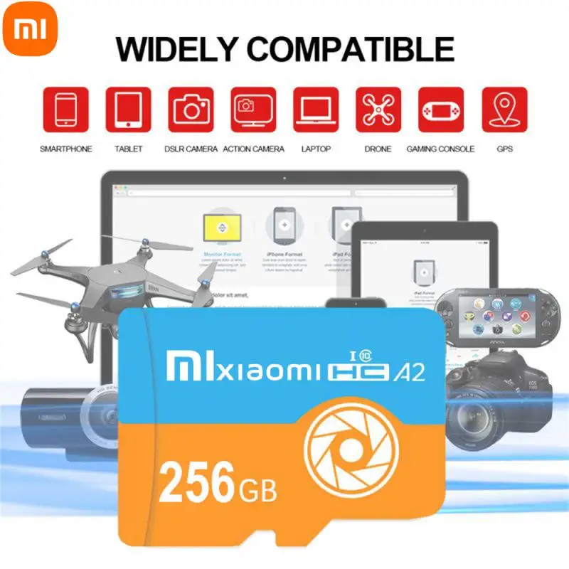 

XIAOMI 2TB Flash Memory Card High Speed A2 Class10 Micro TF Cards Expanded Storage With Adapter Smartphone Tablet Secure Camera