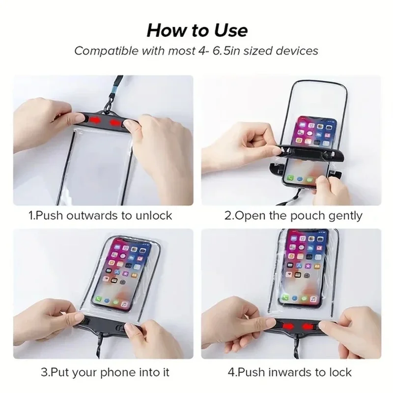 Waterproof Phone Case Swimming Water Proof Bag Universal Underwater Protector Pouch Cover For iPhone Samsung below 6.7″ Phone Bags & Storage Items Waterproof phone cases