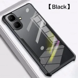 Premium Anti - Fall Acrylic Phone Case with Protective Shell for Infinix Smart 10 (Black)