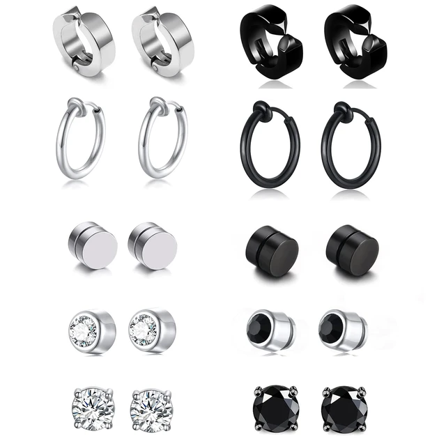 Pendientes De Aro Con Imán Fuerte Para Hombre, Piercing De 6mm, 8mm, 10mm Y  12mm, No Piercing, Joyería - Pendientes De Broche - AliExpress