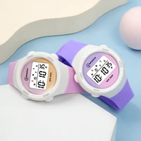 Nouveaux garçons filles montre 30M étanche numérique enfants montre violet LCD électronique enfants Sport montres réveils cadeaux 1