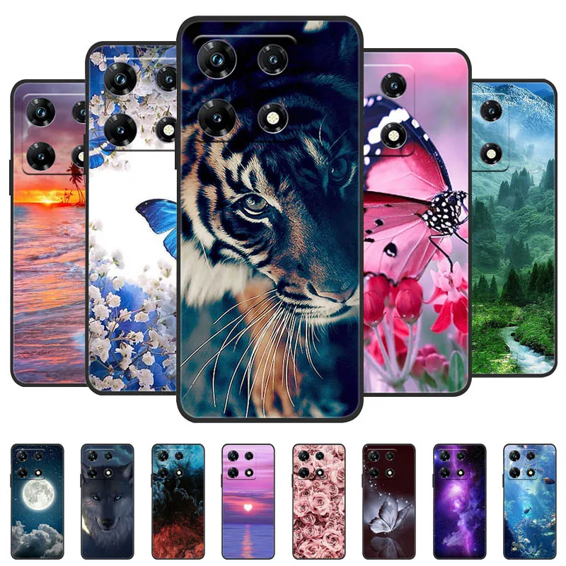 Per Infinix Note 30 Pro Custodia Per Infinix Note30 Silicone Soft Marble Black Bumper Funda Per Infinix Note 30 Pro Rotective