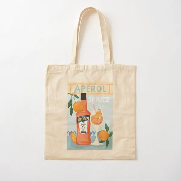 

Aperol Spritz Art Print Illustration Art Canvas Bag Printed Reusable Unisex Fashion Foldable Grocery Ladies Fabric Shopper
