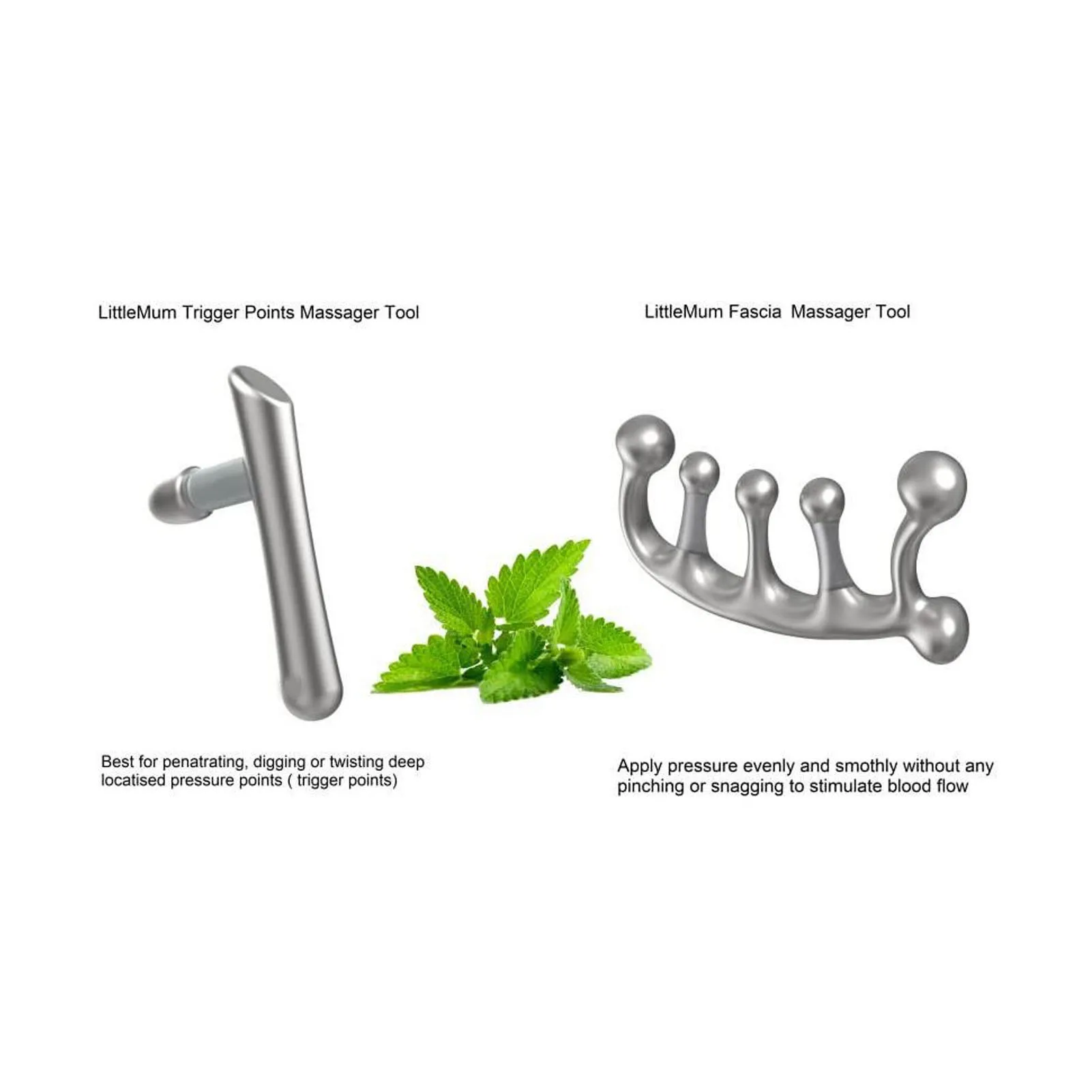 Stainless Steel T Massage Tool for Trigger Points Massage Myofascial Release Deep Tissue Massager Deep Tissue Massage Tool