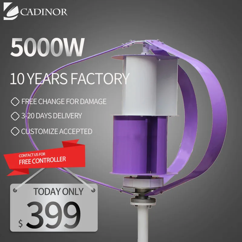 Un Generatore Eolico Verticale Mazon Ebay 5000W 12V 24V 48V Super Silenzioso Con Controller Ibrido Mppt Per Uso Domestico