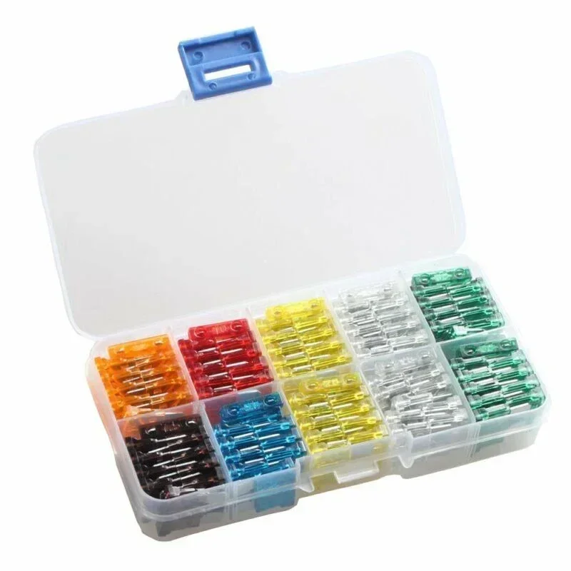 Blade Colorful Truck Assorted Fuse Micro Mini Box 100pcs Auto Low Profile 5-30AMP 5A 7.5A 10A 15A 20A 25A 30A Kit