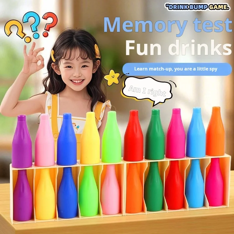 Funny Beverages Match Color Sorting Toy Memory Training Game Parent-child Interactive Board Game Puzzle Toys For Children Gift
