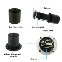 Caméra de visionneuse de porte WiFi 3MP HD 2.4G/5G, œil de porte vidéo avec détection de mouvement et audio bidirectionnel, Tuya Smart Life pour la sécurité à domicile 5