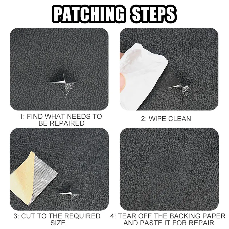 Leather Repair Tape Self-Adhesive Waterproof Wear-Resisting for Furniture Sofa Car Seats Shoes Bags DIY