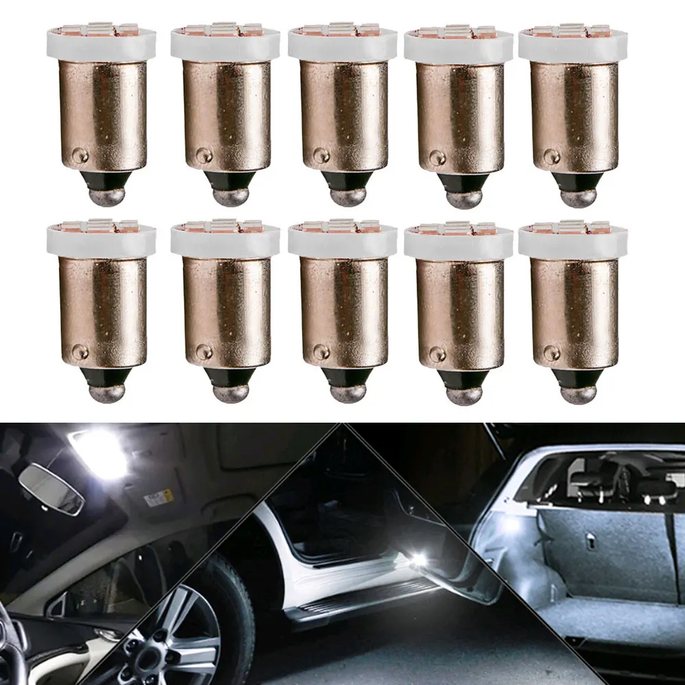 10Pcs luci interne per auto sorgente lampada di parcheggio lampada di segnalazione DC 12V BA9S T4W 8SMD 3020 lampadine a Led 1206 accessori per luci auto - Image 3