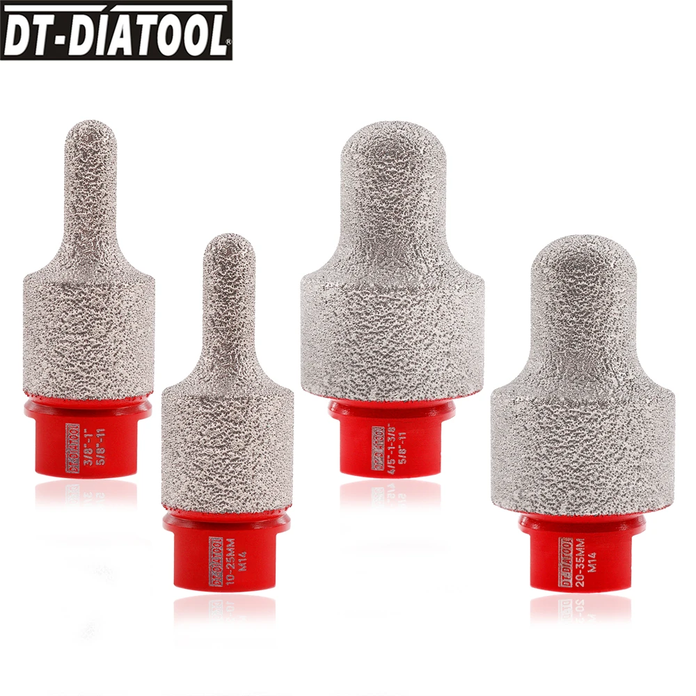 DT-DIATOOL M14 58 Diamond Grinding Milling Finger Bit Shaping Cutter Existing Hole Ceramic Marble Granite Countertop Enlarge dt diatool 10 35mm diamond milling bit 58 m14 tile stone countertop enlarge grinding trimming ceramic porcelain marble granite