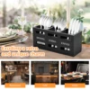 Silverware Caddy Wood Utensil Caddy with 3 Compartments Large Capacity Kitchen Multipurpose Flatware Caddy for Fork Spoon Cutter 2